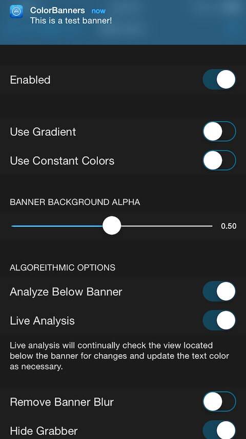  ColorBanners2 đã được chính thức cập nhật cho iOS 10 và iOS 11